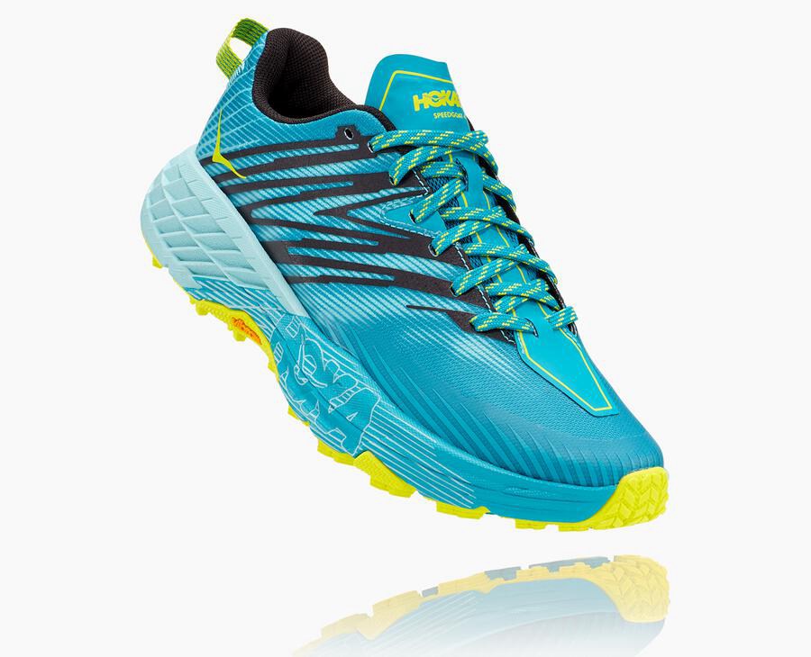 Hoka One One Trail Schoenen Dames - Speedgoat 4 - Turquoise - ON9850641